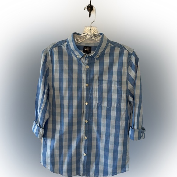 Boy’s JK Authentic Long Sleeve Button Up. Size L. Color Blue. - Picture 1 of 3